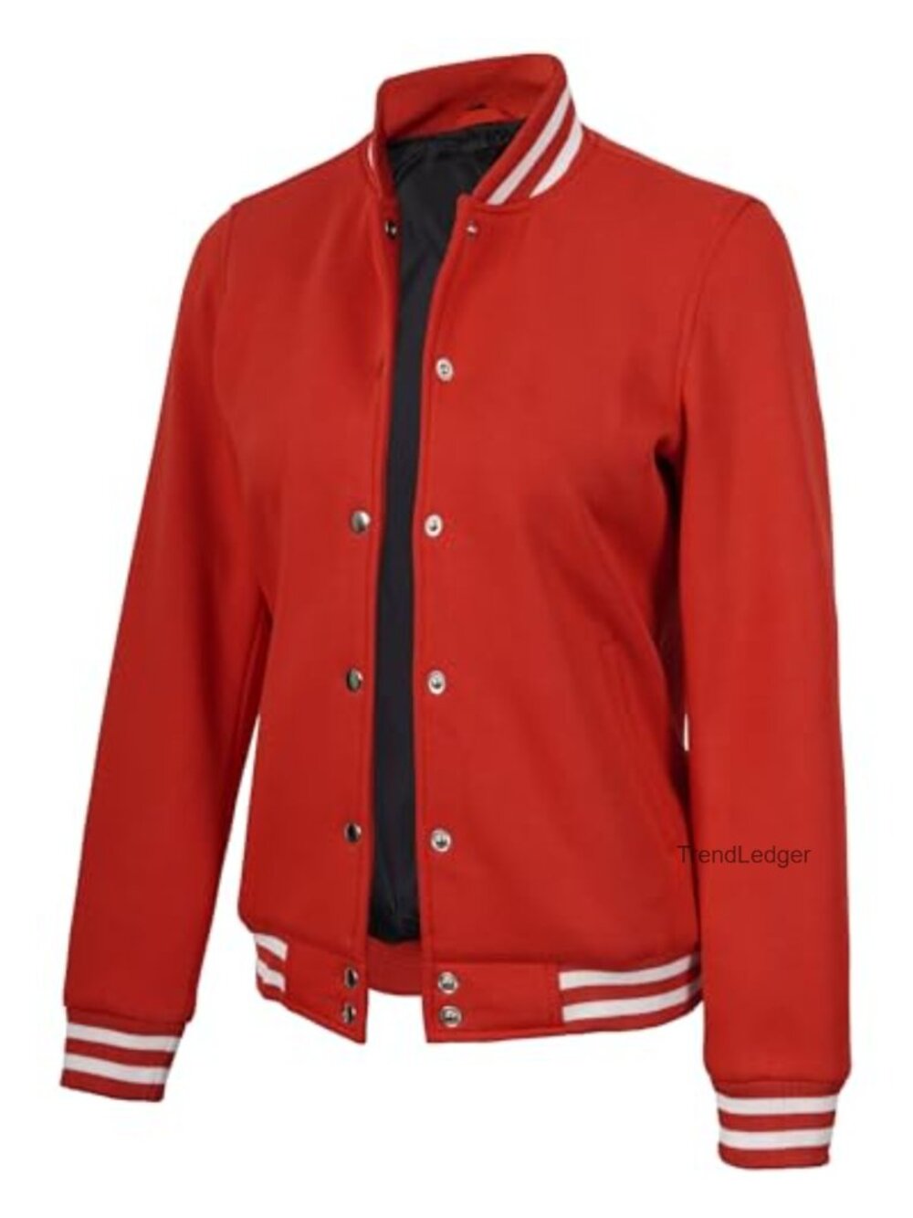 Women's Varsity Bomber Jacket Fleece Letterman Baseball Style w/ Pockets